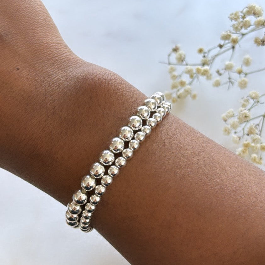 Silver Hematite Bracelet