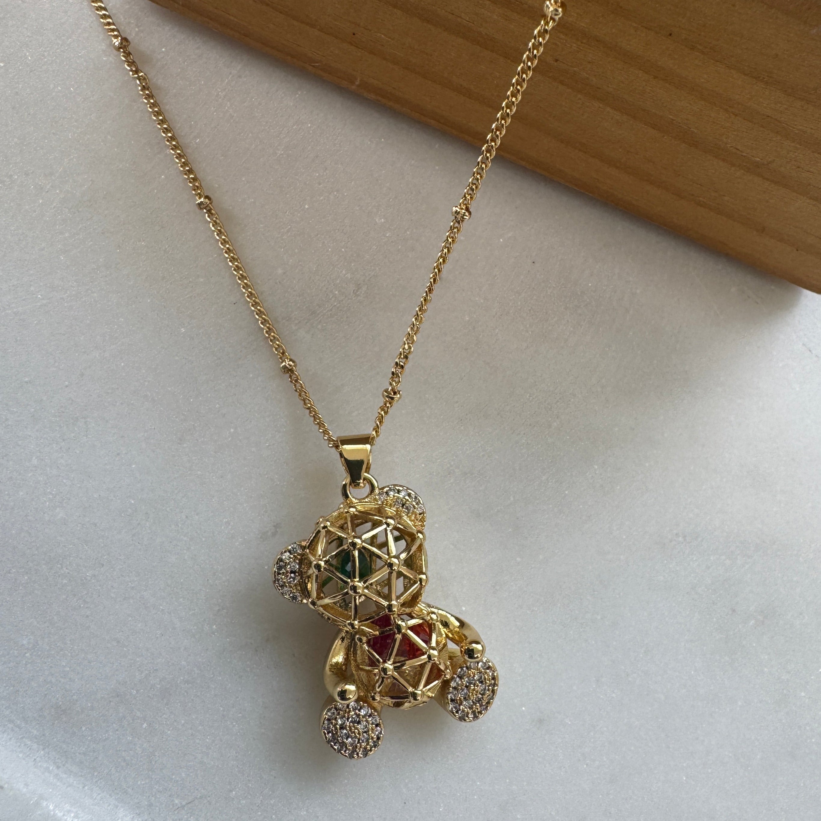 Geo Teddy Necklace