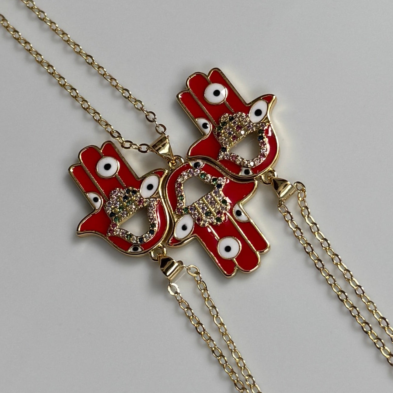 Red Hamsa Necklace