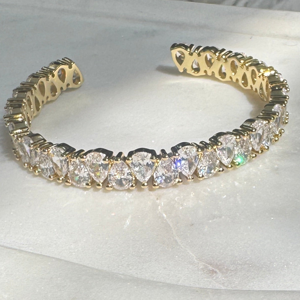 Pear Crystal Cuff