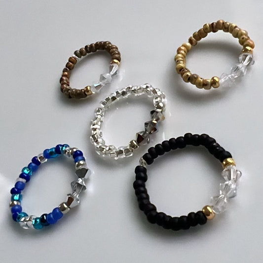 Gem Beaded Rings