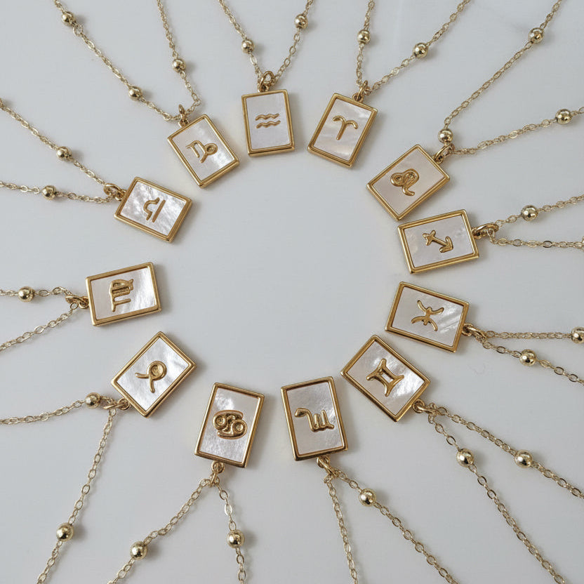 Mother of Pearl Zodiac Necklace