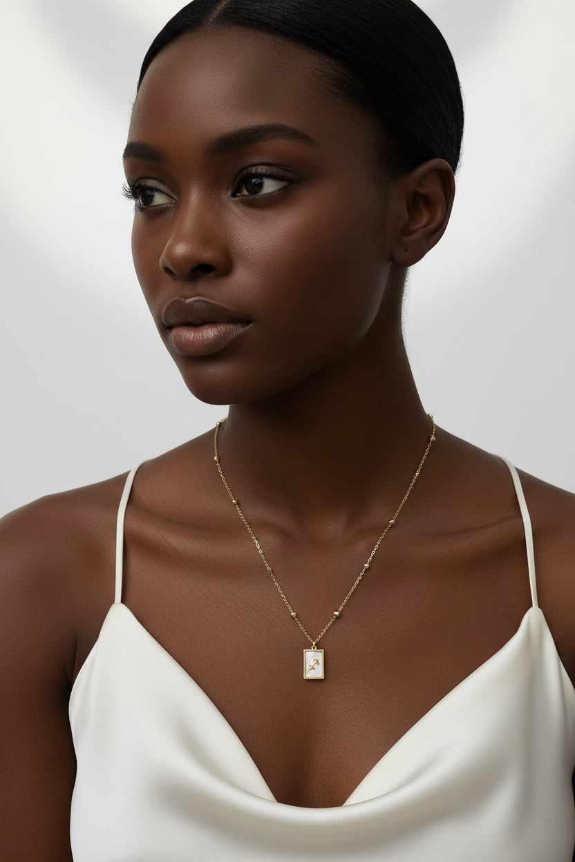 Mother of Pearl Zodiac Necklace