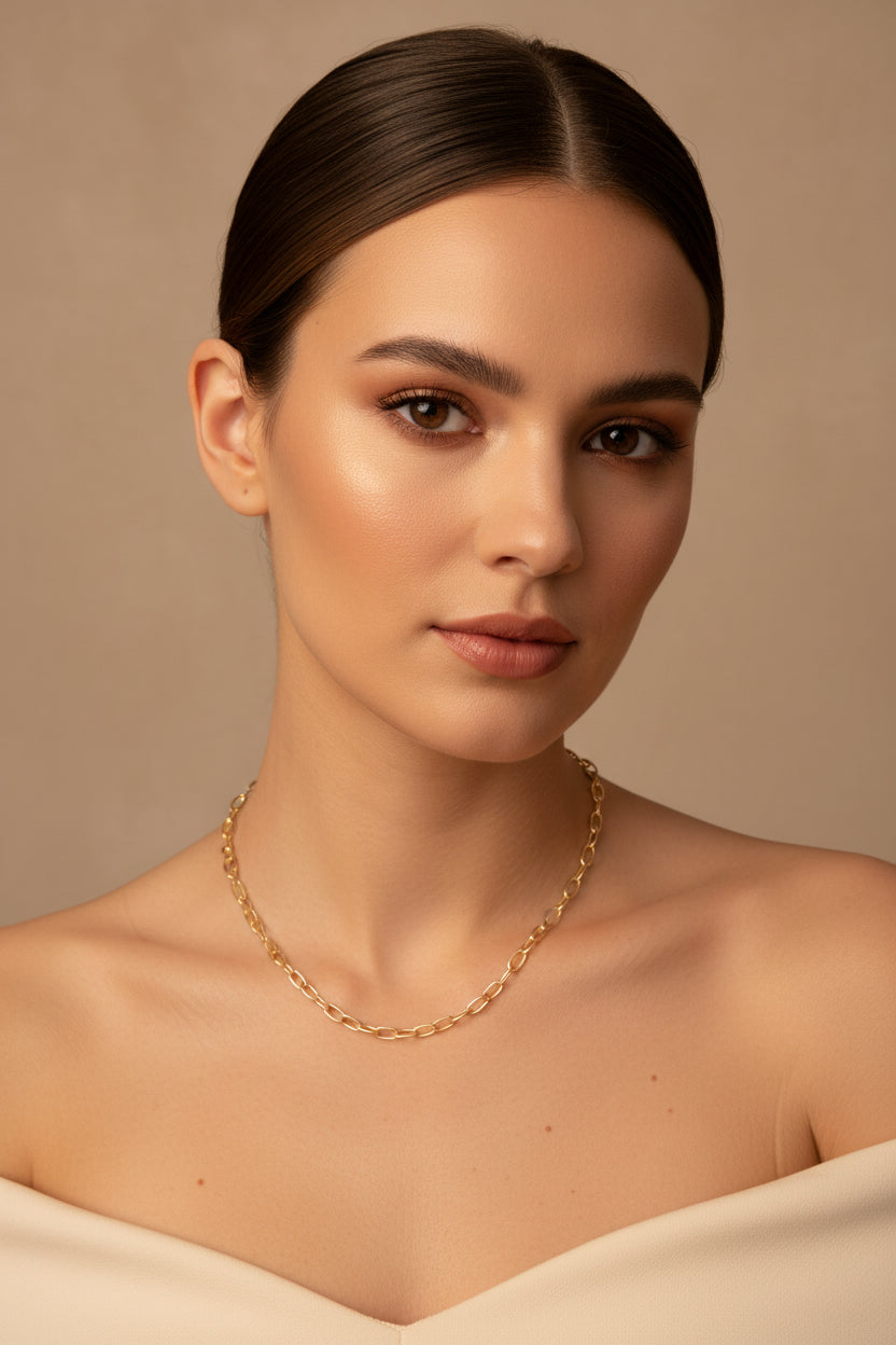 Oval Paperclip Necklace