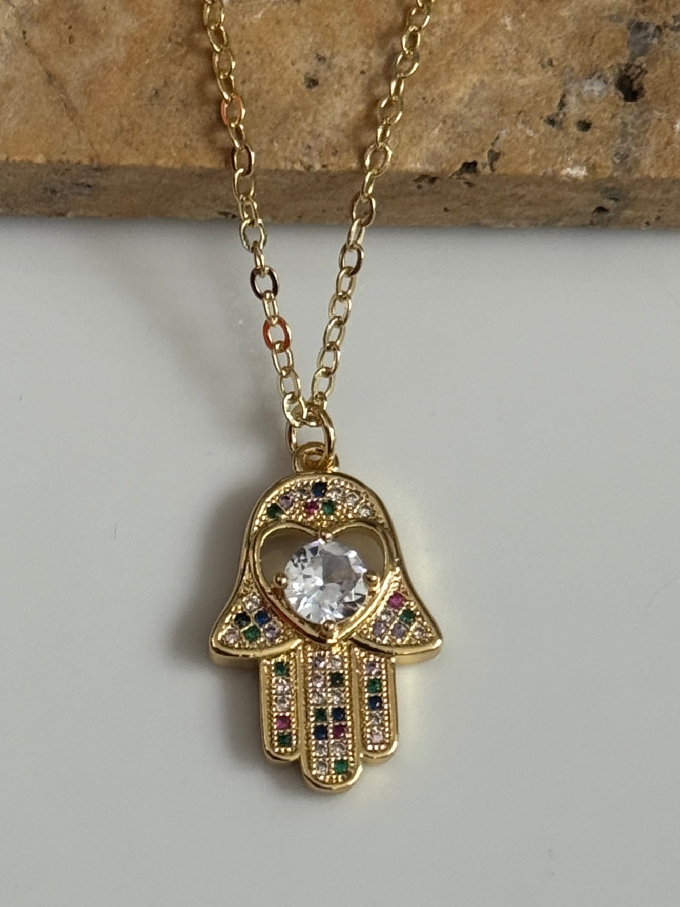 LOVE Hamsa Necklace